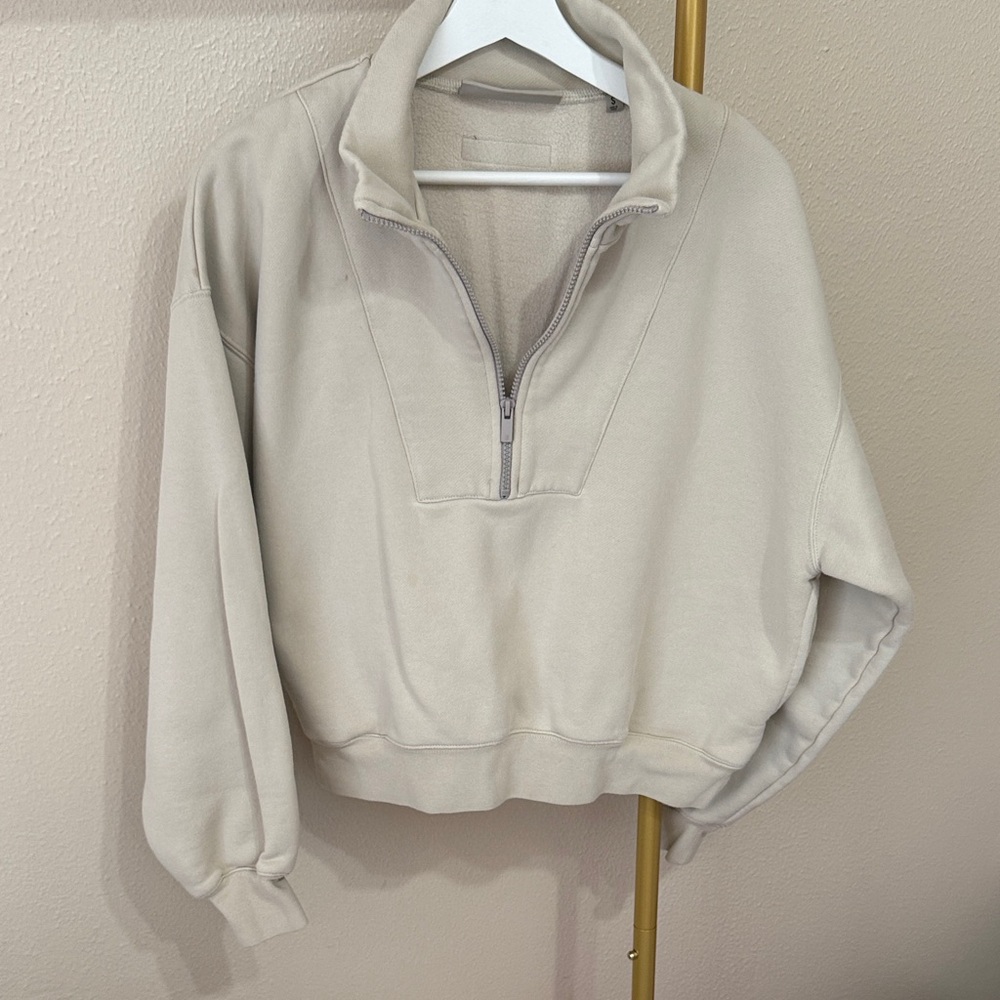 Essentials Cream Cowl Neck Sweater